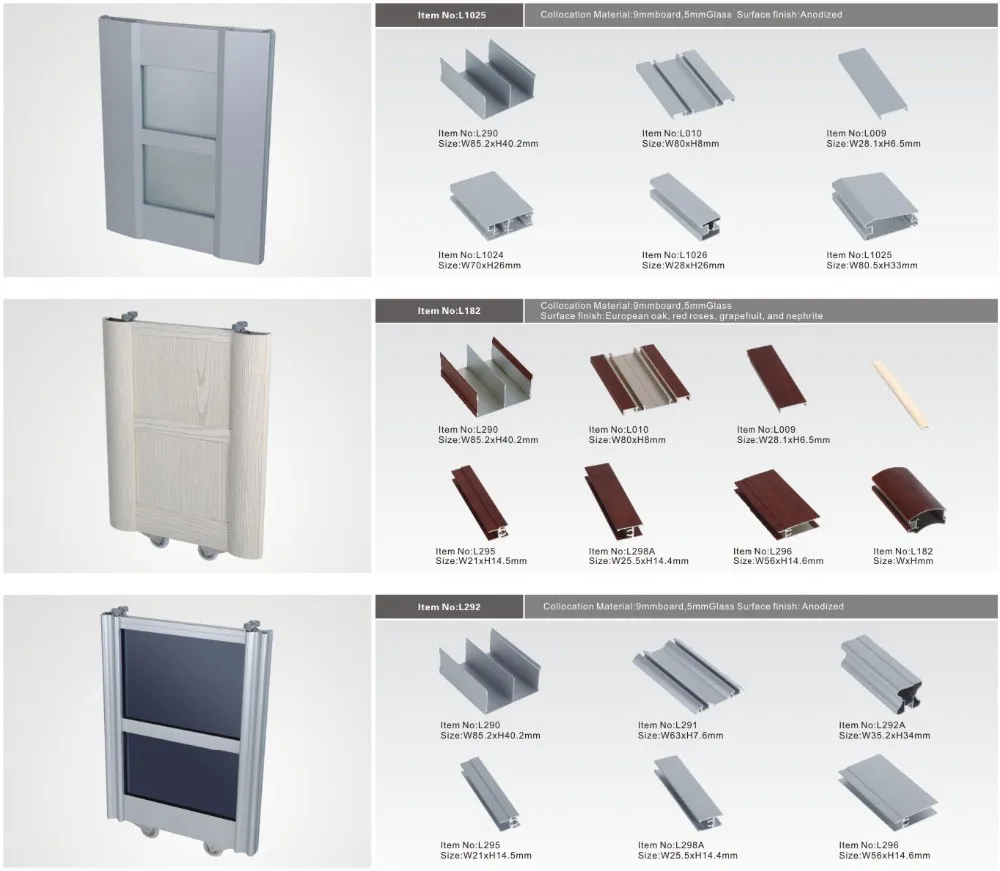 Bedroom Wardrobe Sliding Door Design China Factory Wholesaler Aluminum