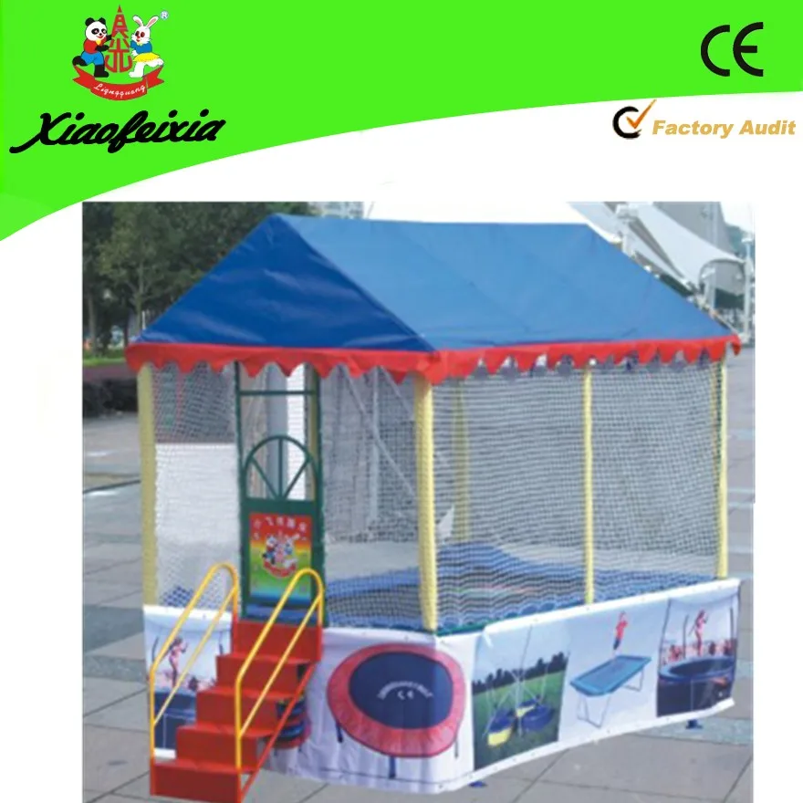 Luxry Child Trampoline With Roof Buy Luxry Child Trampoline With Roof Trampoline With Blue Pad Rectangular Trampolines With Nets Product On Alibaba Com