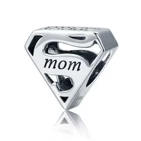 

Manufacturing Price Wholesale Jewelry Qings 925 Sterling Silver Super Mom Charm For Mother
