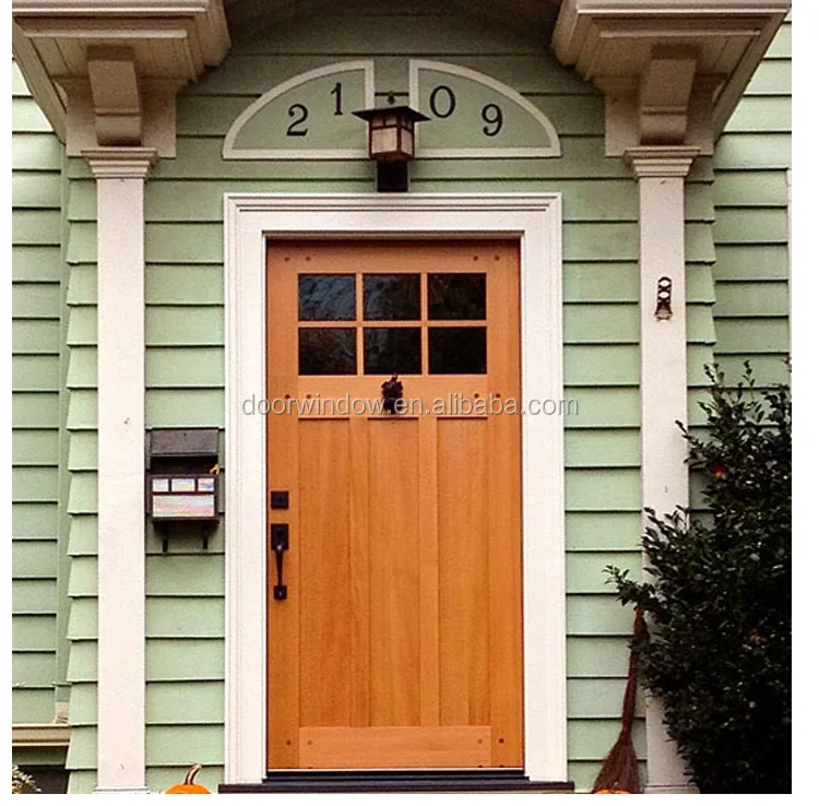 Solid Wood Single Exterior Swing Craftsman Doors exterior single french door