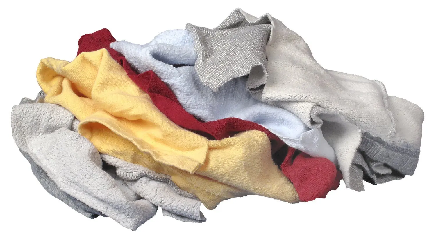 Buffalo Industries (10066PB) Multicolored Recycled Sweatshirt Cloth Rags - ...