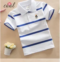 

2-15 years new design boy kids clothing cotton colorful striped short sleeve boy polo t shirt