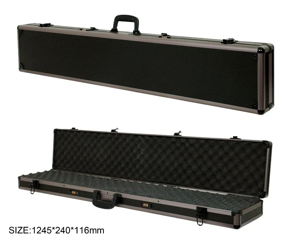 Portable Aluminum Rifle Gun Case With Hard Cover And Foam Insert Foam