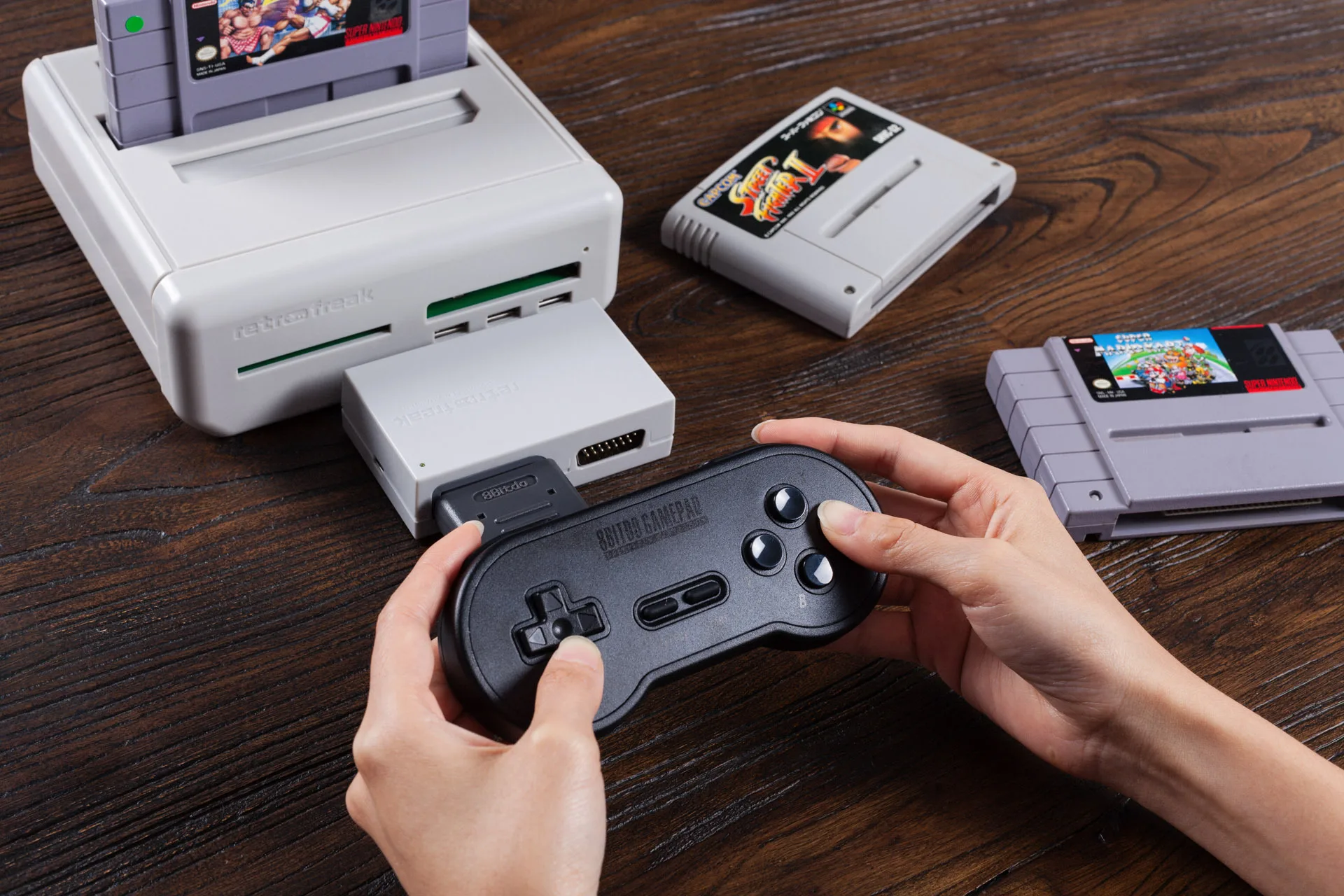 8bitdo Sn30 Blueto Retro Receiver Wireless Dongle For Sfc Compatible With S30 Sfc30 Pro Ps3 Ps4 Wii U Game Controllers Buy 8bitdo Sn30 Gamepad 8bitdo Game Controller Mini 8bitdo Game Joystick Product On