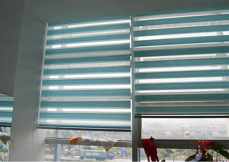 Blackout blue zebra blinds zebra shades window blinds for office