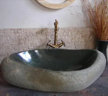 Natural Black River Stone Basin Sink Stone Buy Natural Basin Sinks Bathroom Sinks River Rock Sinks Product On Alibaba Com