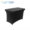 4ft Black Plastic Table Cloth Lightweight Small Spandex Elastic Folding Table Cover