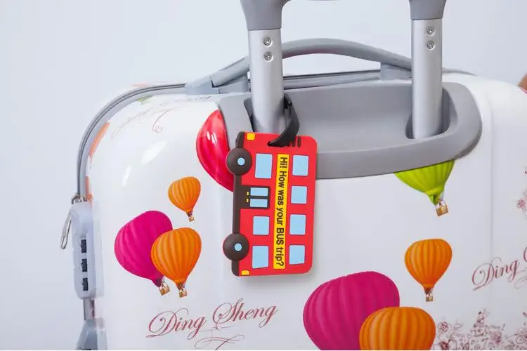 AJF Creative cute cartoon silicone luggage bag tags