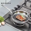 Professional kitchen cookware tri ply stainless steel non stick egg steak frying pan