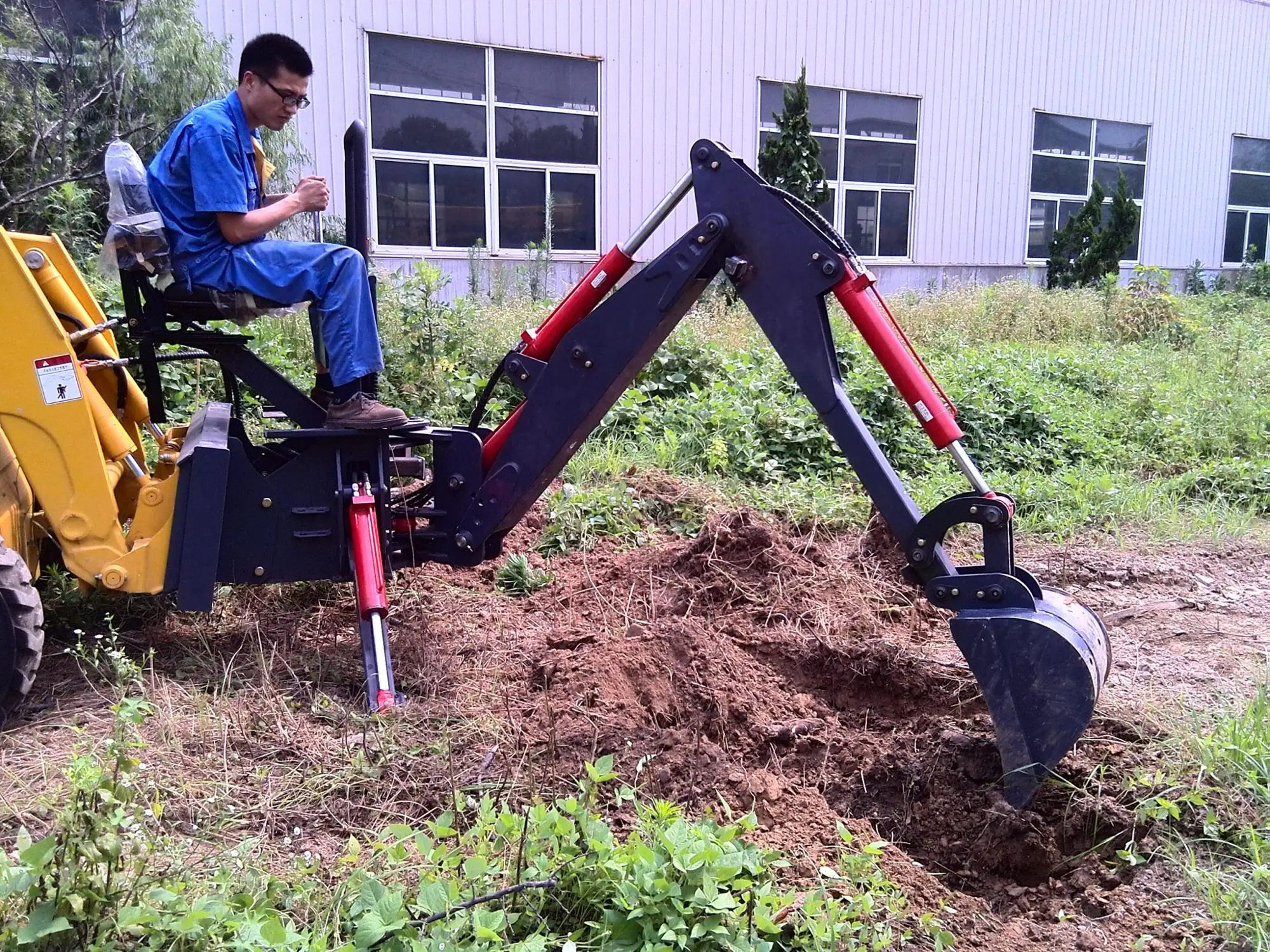 Swivel Backhoe For Skid Steer Loader Small Garden Wheel Loader Backhoe