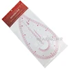 Tailors fabric pattern design using plastic sandwich line printing pattern master French curve rulers for sleeve making # 6460