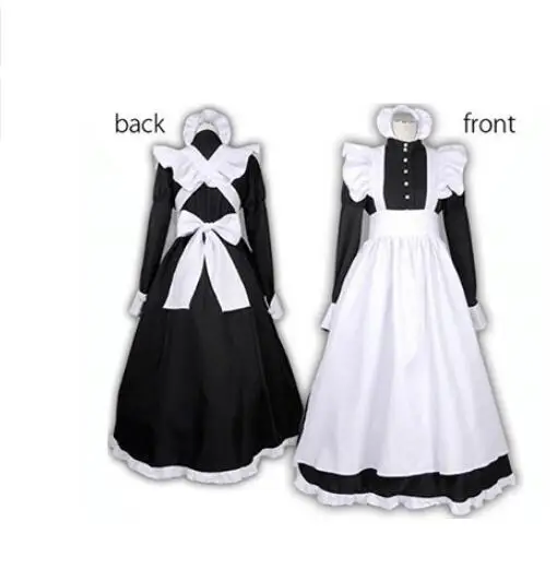 

ecoparty  Sexy Adult Men Woman Night French Maid Servant Costume Black&White French Maid Costume, As show