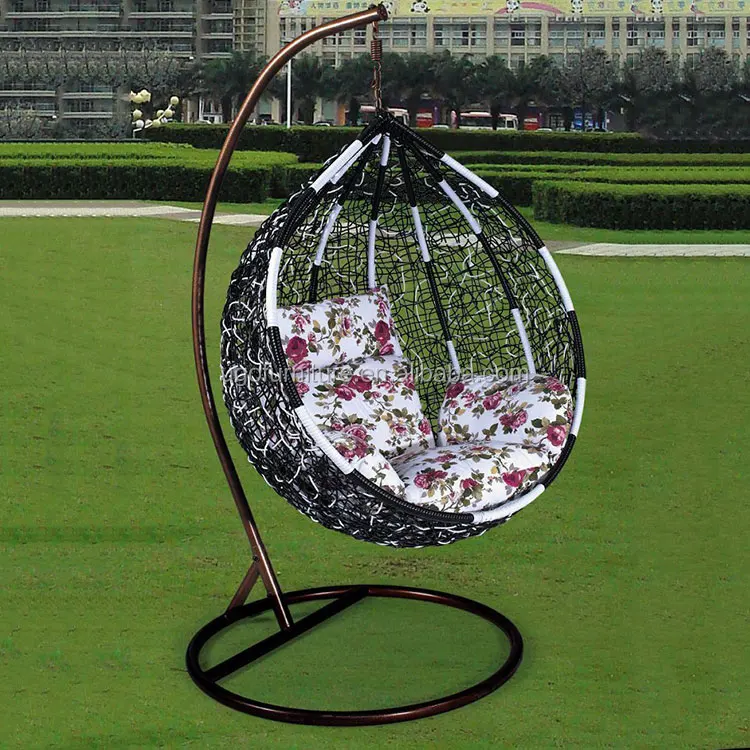 
China wholesale pear shape outdoor rattan patio swing chair 