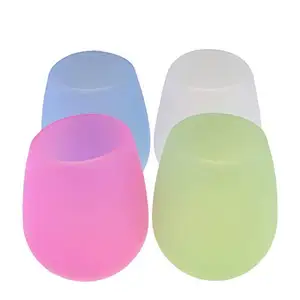 Image of Amazon Hot Sell Unbreakable Folding Silicone Drinking Wine Cup Glasses for Outdoor