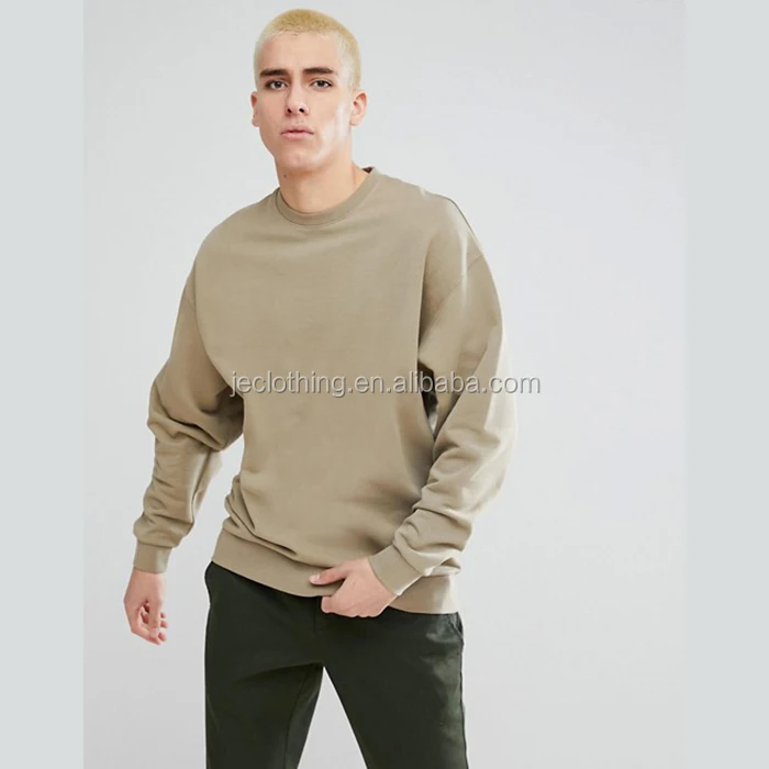 Cotton Crew Neck Sweatshirt,Oversize 