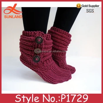 hand knitted slippers