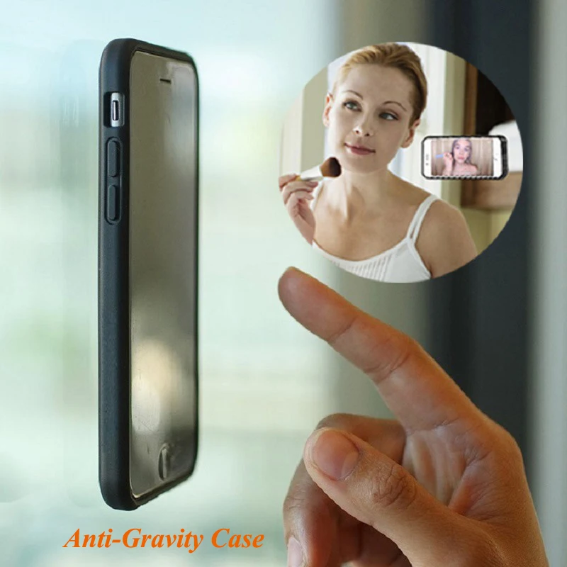 Nano Suction Stick On Wall Antigravity Mobile Cell Phone Cover Zero Anti Gravity Phone Case For Iphone