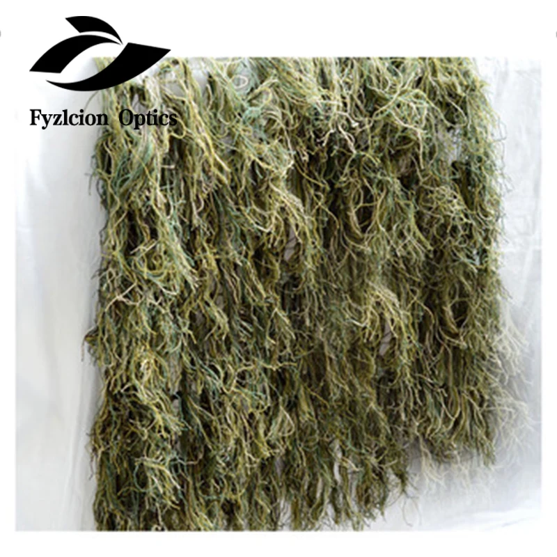 

Camo Ghillie Netting  Woodland Military Thread Camouflage Netting for Airsoft Paintball ghillie suit Hunting, Desert camo/woodlan