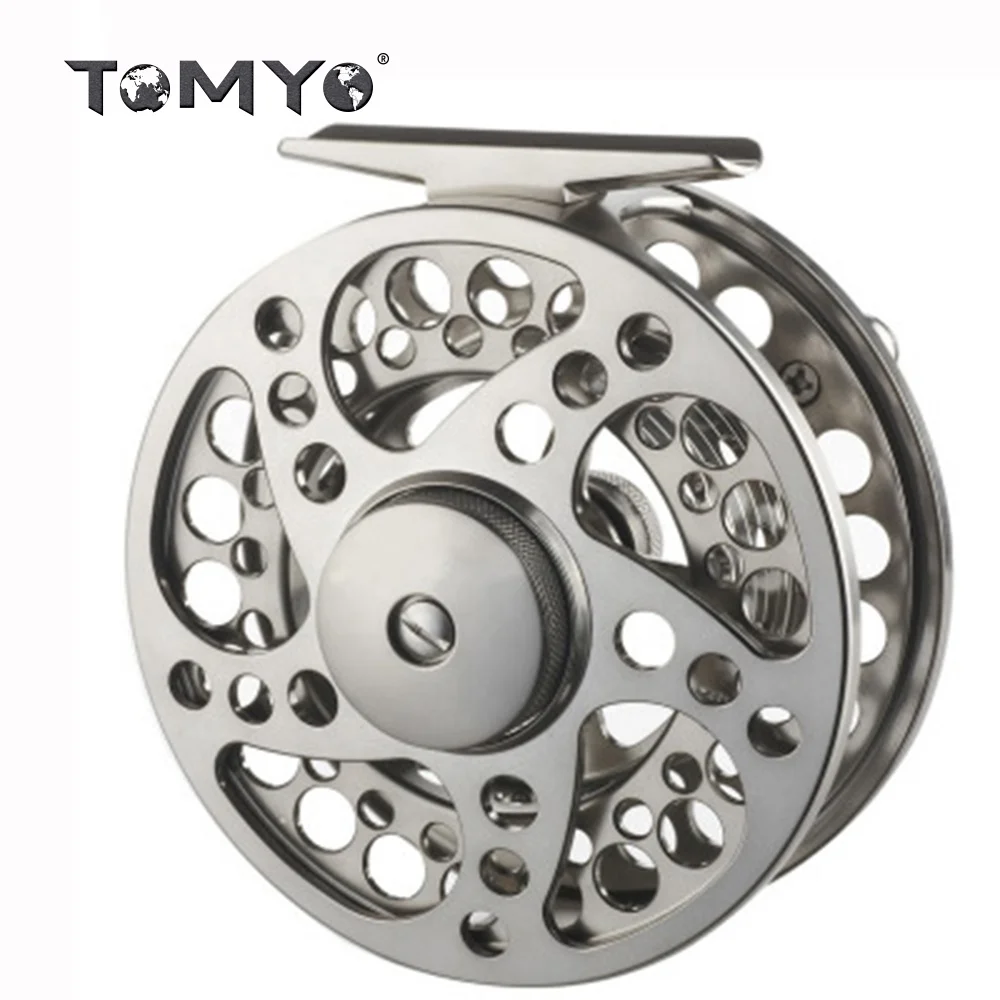 

ToMyo Sword Fly Fishing Reel with CNC-machined Aluminum Alloy Body, Silver/black