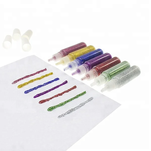 
2018 Hot Sale Non-toxic Iridescent Multi Colored Painting Glitter Liquid Glue For Children DIY 