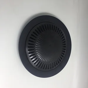 Image of Stock Korean Style Non-stick Smokeless Barbecue BBQ Pan Grill Stovetop Barbeque Plate cooking pan Kitchen Pan