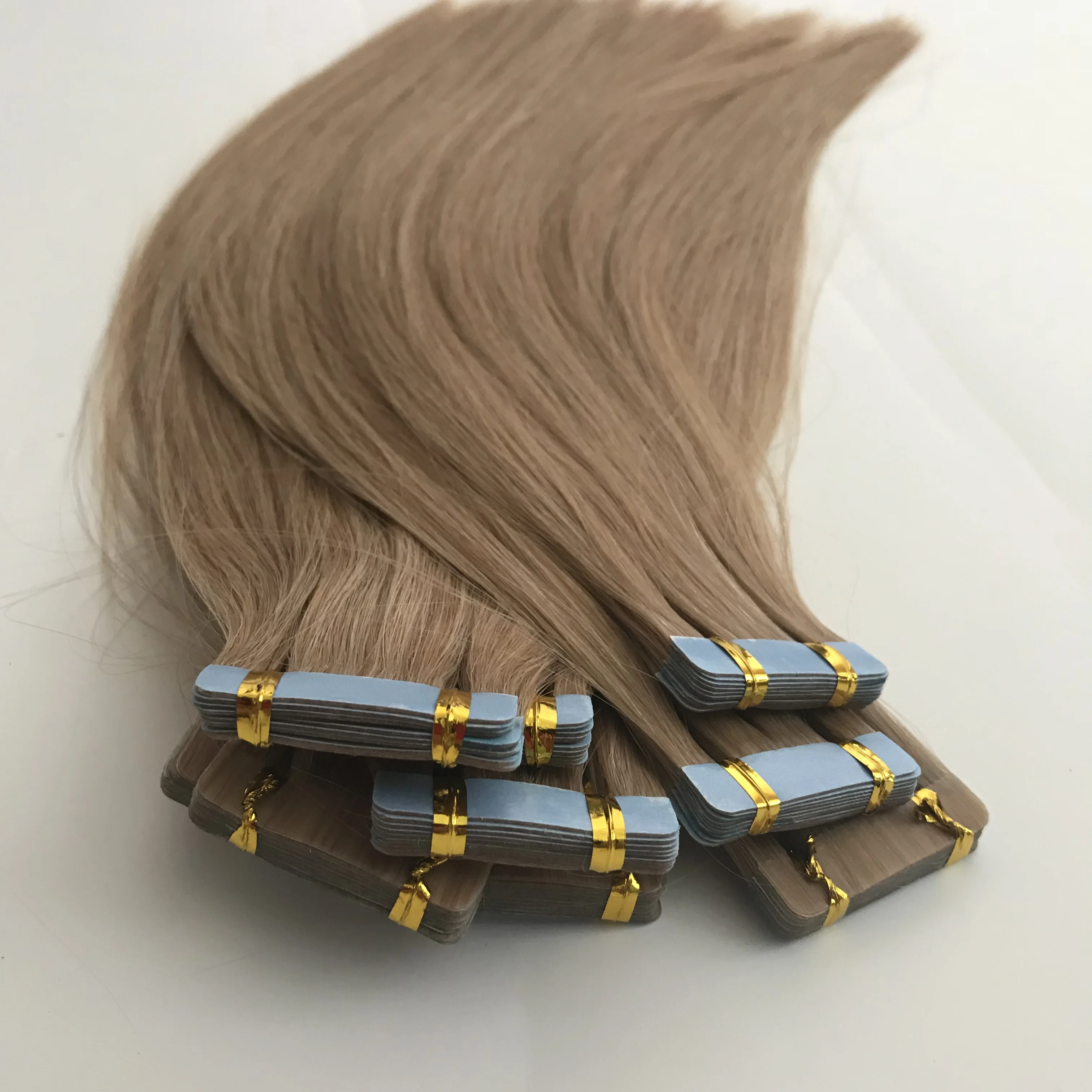 

Professional Salon Hot Sale Custom Tape Virgin Hair Extensions Packaging With Ribbon Human Hair