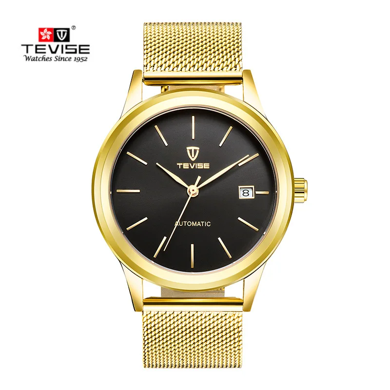 

Tevise 9017 Brand Men Watches Stainless Steel Luxury Calendar Clock Waterproof Minimalist Fashion Men Automatic Mechanical Watch