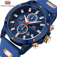 

MINIFOCUS 2018 Men's Fashion Sport Watches Men Quartz Analog Date Clock Man Silicone Military Waterproof Watch