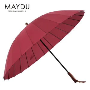Image of Shanghai MAYDU straight and smart wooden red umbrella