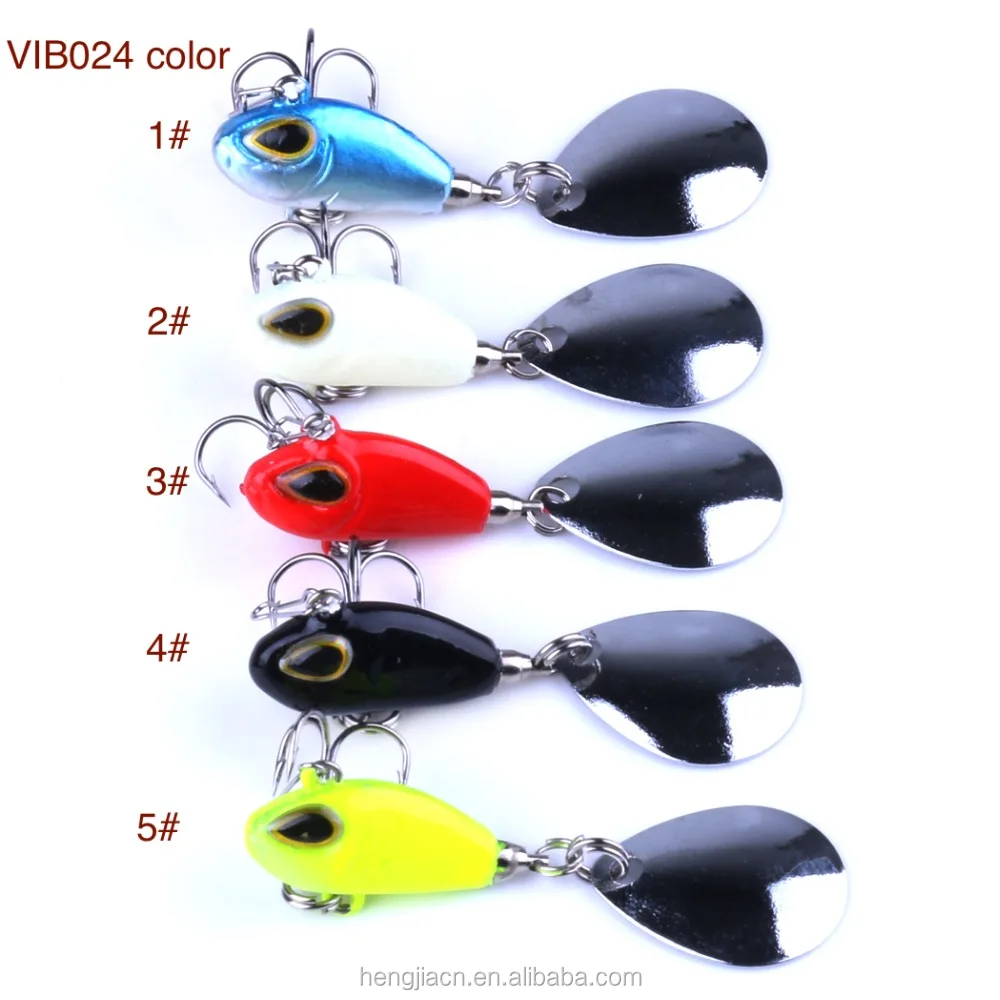 

Hengjia new small mini metal VIB spoon lure 2.5cm 11.5G fishing lures, 5 colour available/unpainted/customized