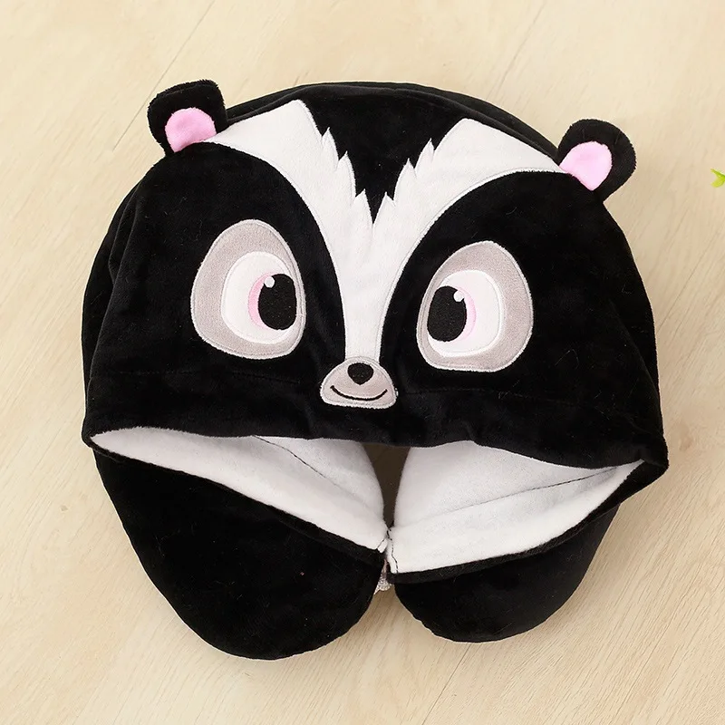 

Neck and shoulder support sleeping foam filling U-shaped travel hoodie pillow, Customized color