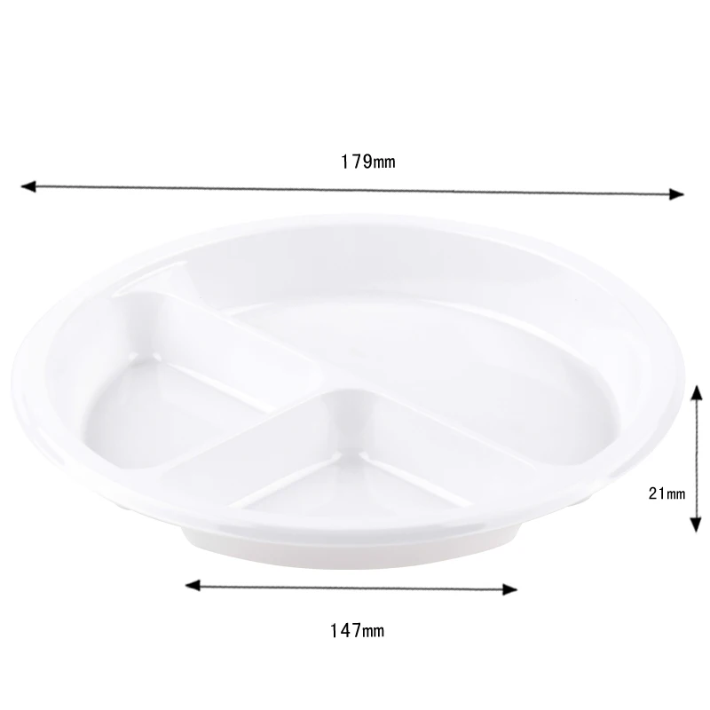 10 Inch Compartment Round Color White Ps Dessert Wholesale Dinner Snack ...