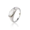 13051 Xuping single stone solitaire platinum ring designs, sterling silver color jewellery