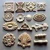 Wood ornamental rosettes frame kitchen cabinet wood moulding