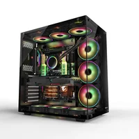 

JNP-C701 Customized Water Cooling System Black PC Computer Gaming Case ATX With Stand compter case