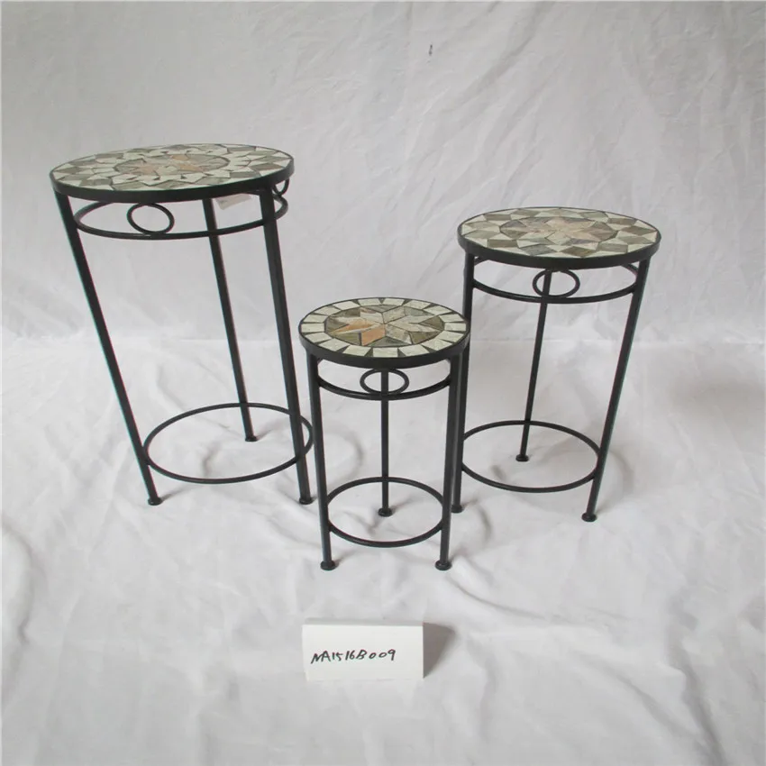 Mosaic indoor decoration flower stand, round flower stand