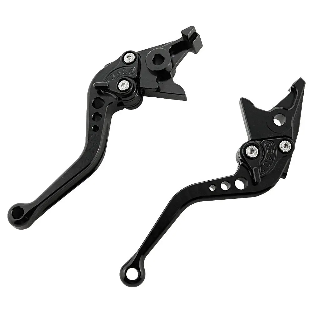 Mallofusa Pair Black Short Brake Clutch Levers Set for YAMAHA 2005-2013 YZF R6 / YAMAHA 2004-2008 YZF R1 CNC Aluminum