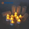 Christmas Rechargeable Mini Electric dimmable flicker tealight led flameless wax candle light led candle