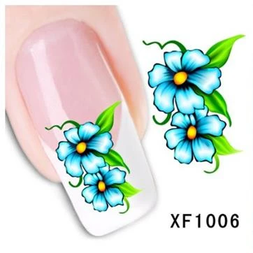 

2019 Custom beautiful flower design art decoration girl waterproof nail sticker, Picture