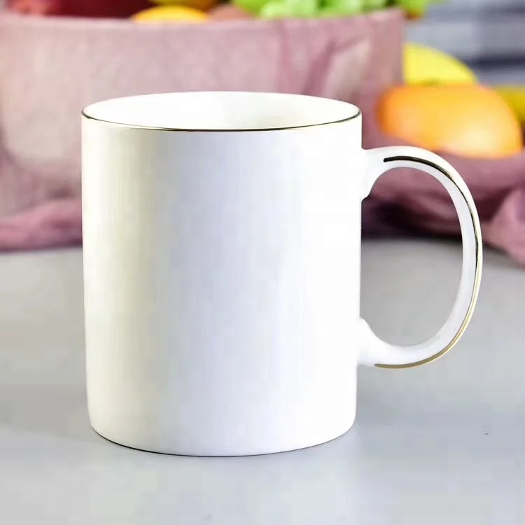 

Wholesales retail fine bone china sublimation custom ceramic coffee mug, White