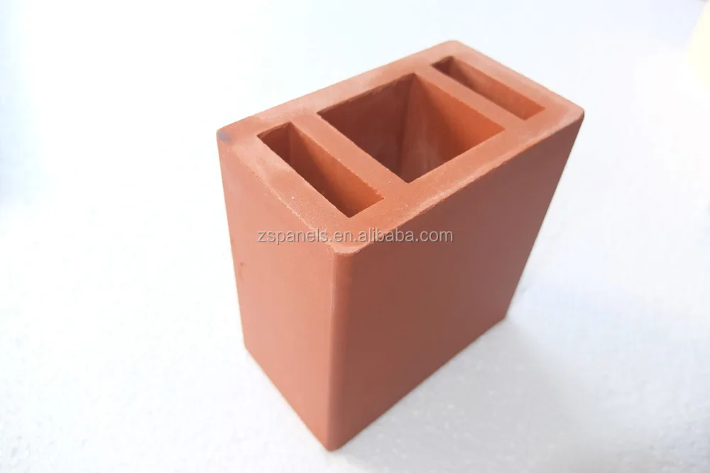 
Building exterior facade Terracotta louver window frames, terracotta sunscreen baguette, ventilated cladding terracotta pipes 