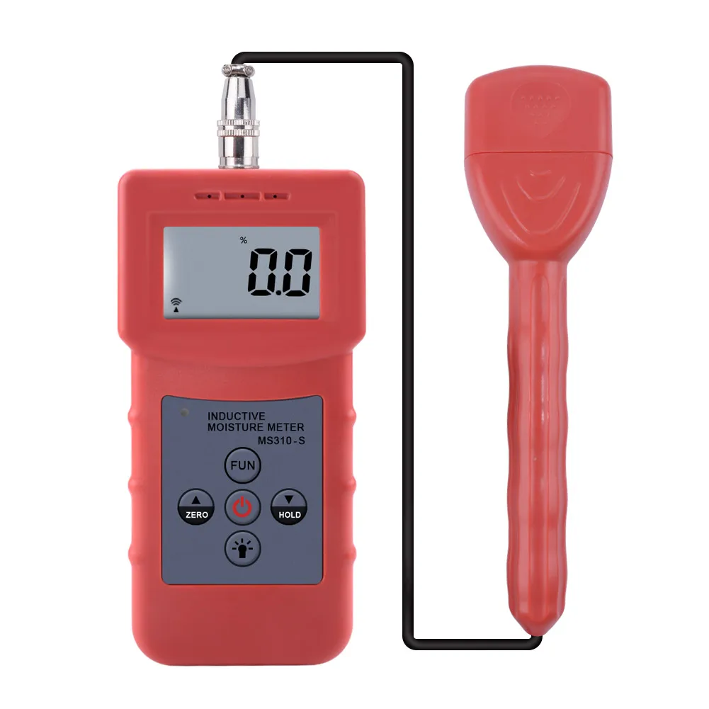 MS310-S Portable Wood Timber Paper Bamboo Concrete Textile Digital Inductive Moisture Tester