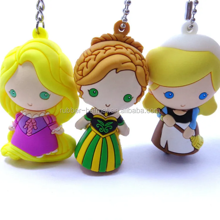 
3D Mascot Phone Strap Keyring, Custom 3D Soft PVC Keychains 