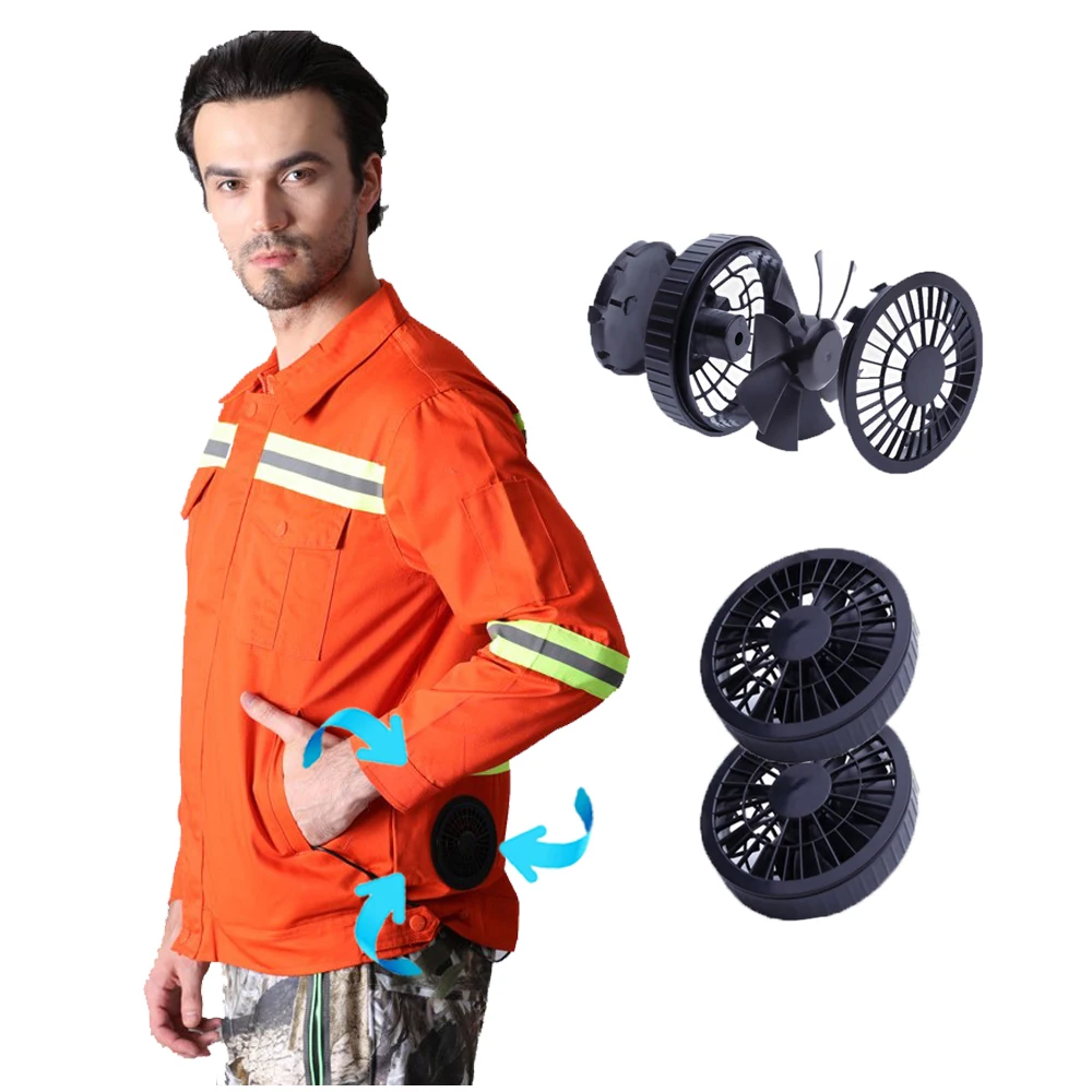 

Battery Air Conditioning Cooling Hi Vis Fan Jacket for Cleaner Worker, Orange