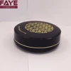 Hot sale black color round shape bb cushion/foundation /powder compact case for face making up