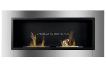 Wall Mounted Stainless Steel Bio Ethanol Fireplace Fd30 With 2