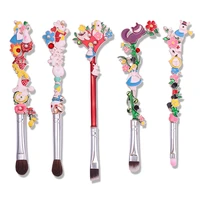 

2019 New Eyebrow Brush Alice in wonderland Cartoon Metal Cosmetic brushes makeup metal make up brushes