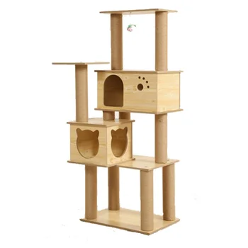 Wood Whole Cat Tree House Scratching Post View Wood Whole Cat Tree House Scratching Post