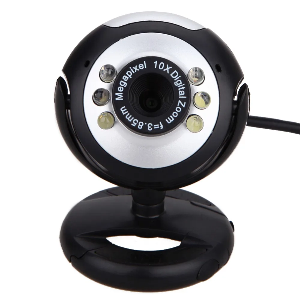 

0.5MP 6 LED Webcam USB Camera with Mic for PC Laptop Computer High Quality