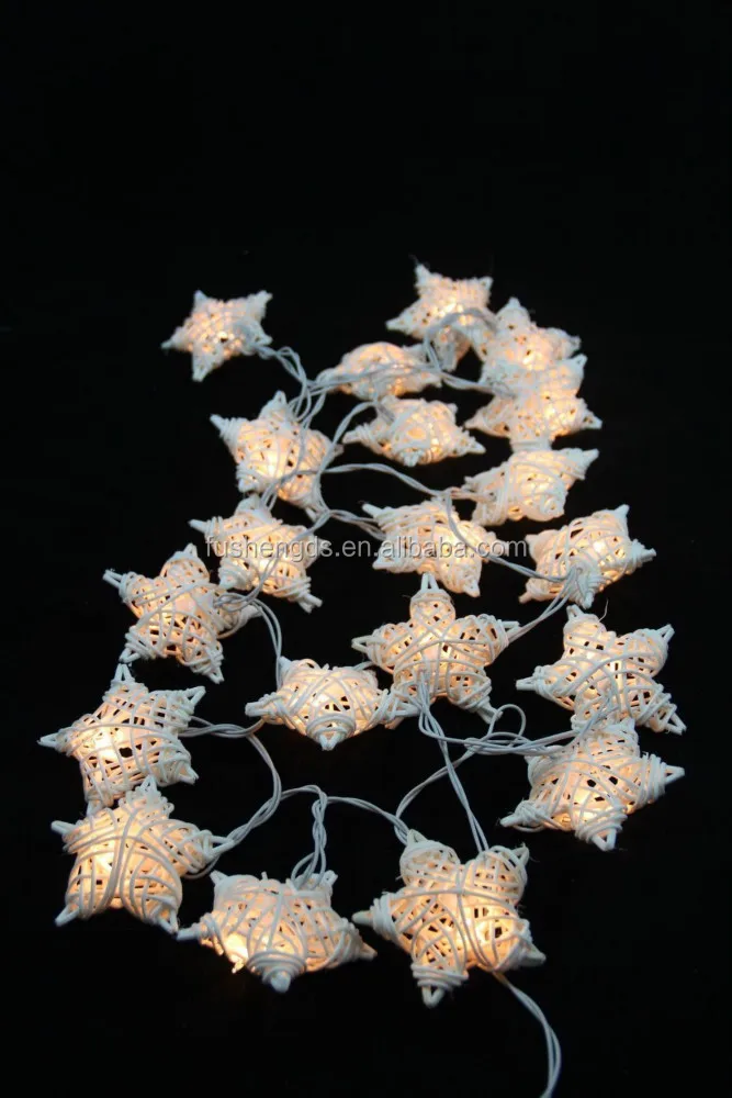 Naturweià star rattan kugel lichterketten fee partei dekor ...